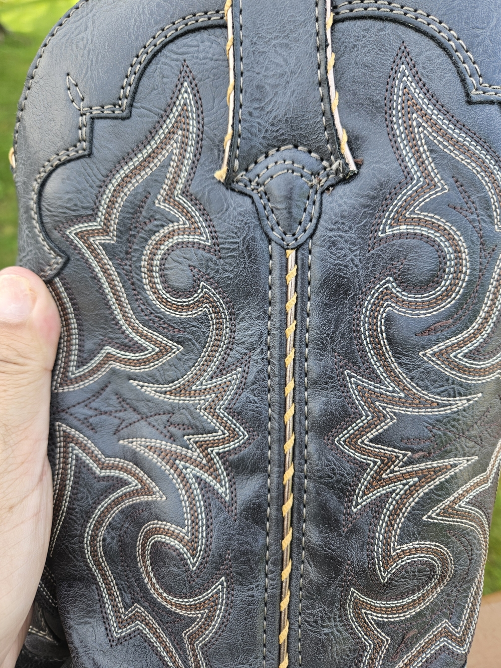 Durango Grey Western Boot 12" Sz 8 - Picture 6 of 10